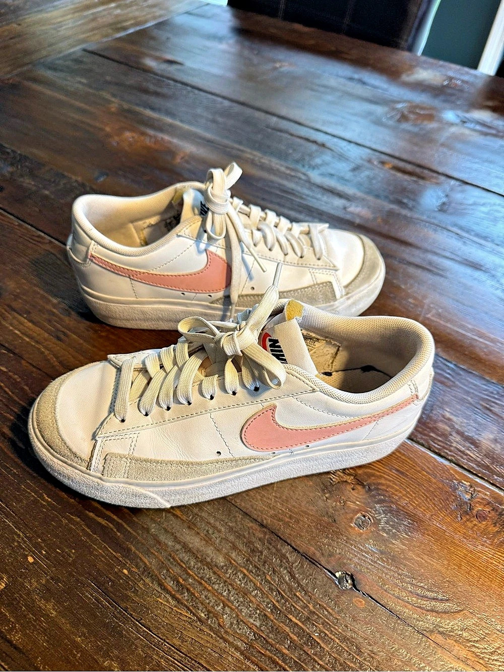 Nike Blazer Mid '77 Women's Sneakers White & Pink US Kids 6, Women's 7.5
